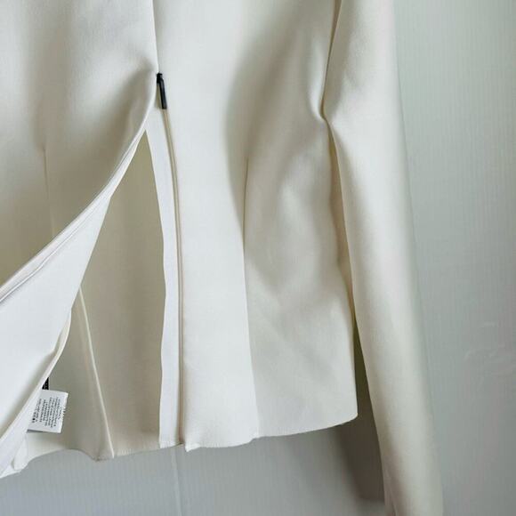 MSGM Cady Sweetheart blouse white long sleeve double crepe cady size 10 US - Picture 8 of 14